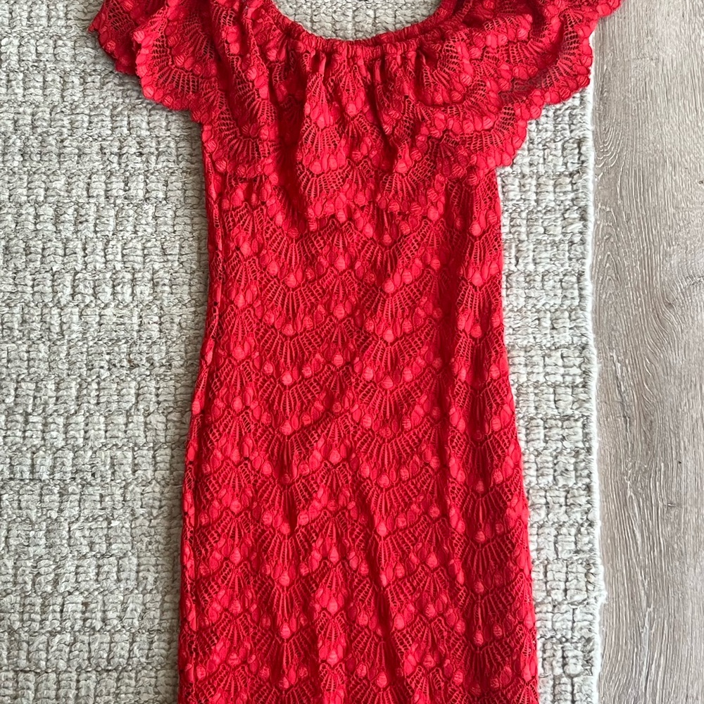 Nightcap Scarlet Lace Mini Dress
